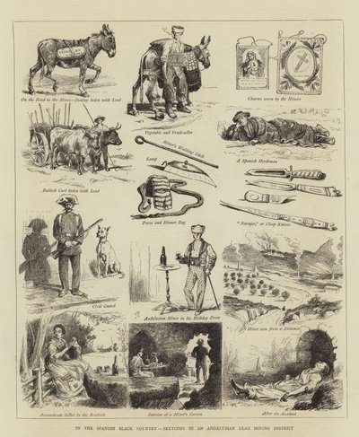 En el País Negro Español, bocetos en un distrito minero de plomo andaluz de Alfred Chantrey Corbould